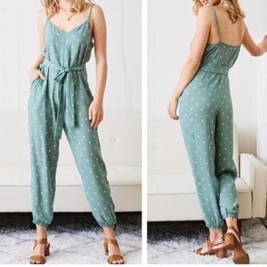 Chic Belted Waist Jogger Side Pockets Jumpsuit